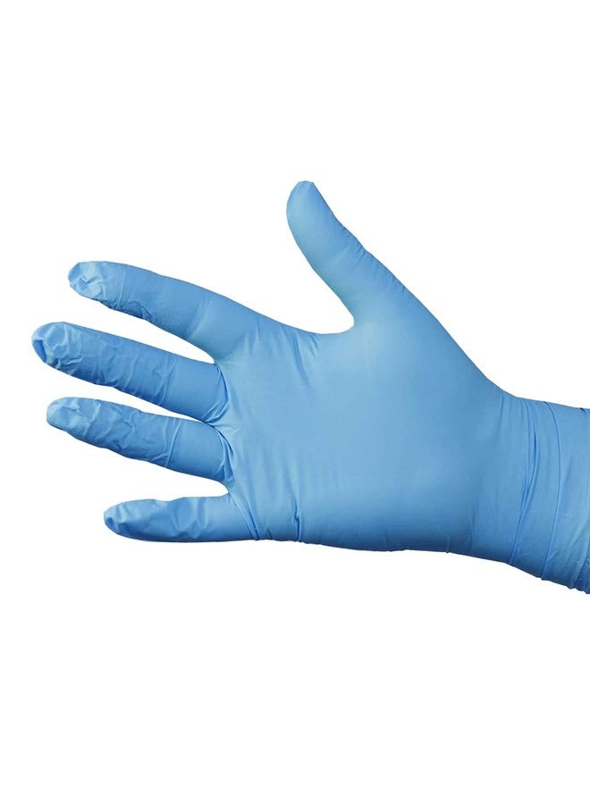 hobf Powder Free Nitrile Hand Gloves,Surgical gloves, (Large Blue, Pack of 100 Pcs.) HOBF100-BL-NT-12-L - Image 2